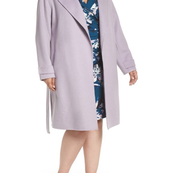 Badgley Mischka Jackets & Blazers - PLUS Badgley Mischka Chloe double face wool wrap coat in 2X